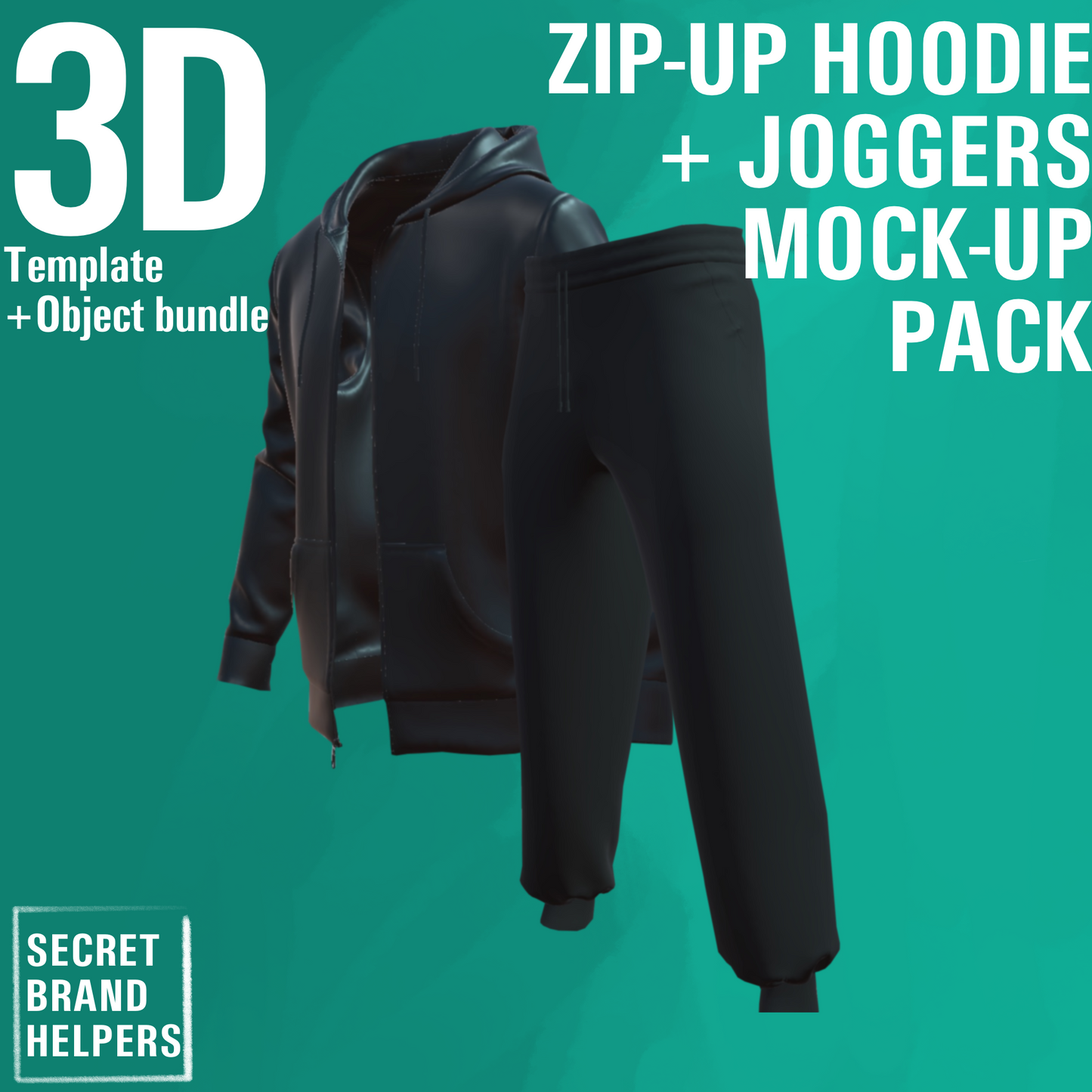 3D TRACKSUIT BUNDLE (ZIP UP + JOGGERS)