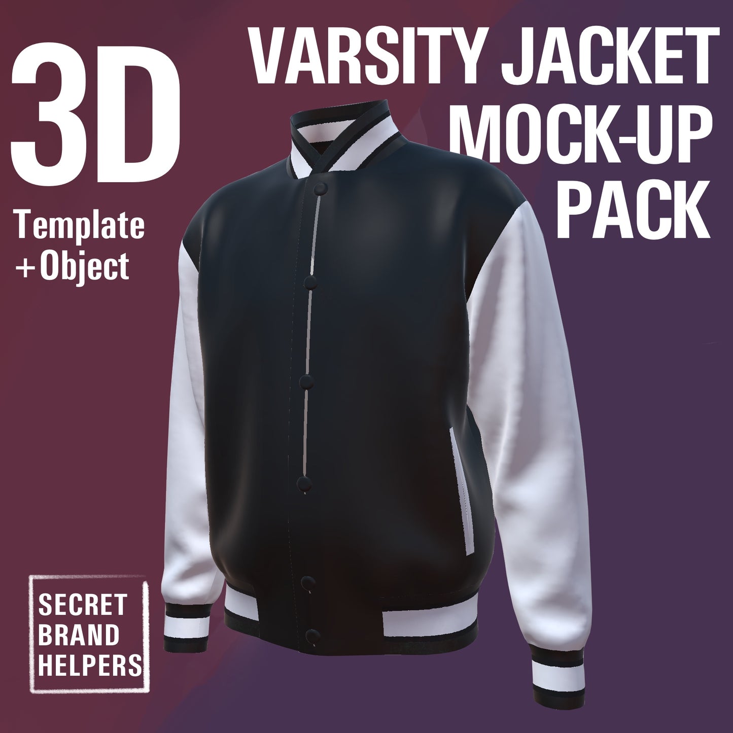 3D VARSITY JACKET MOCK-UP