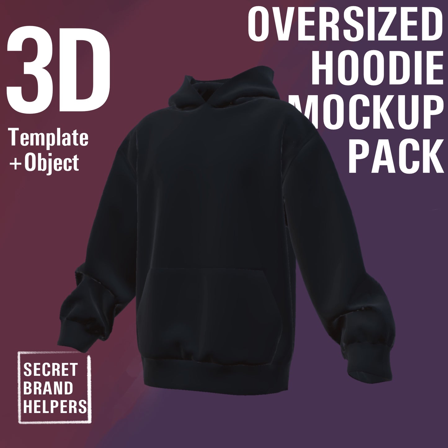 3D OVERSIZED HOODIE MOCK-UP