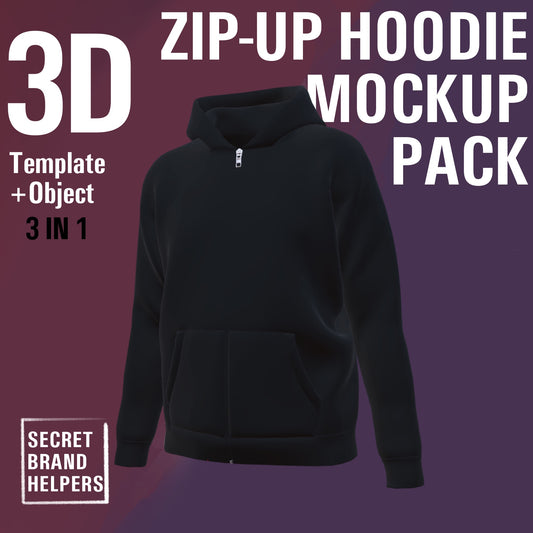 3D ZIP-UP MOCK-UP