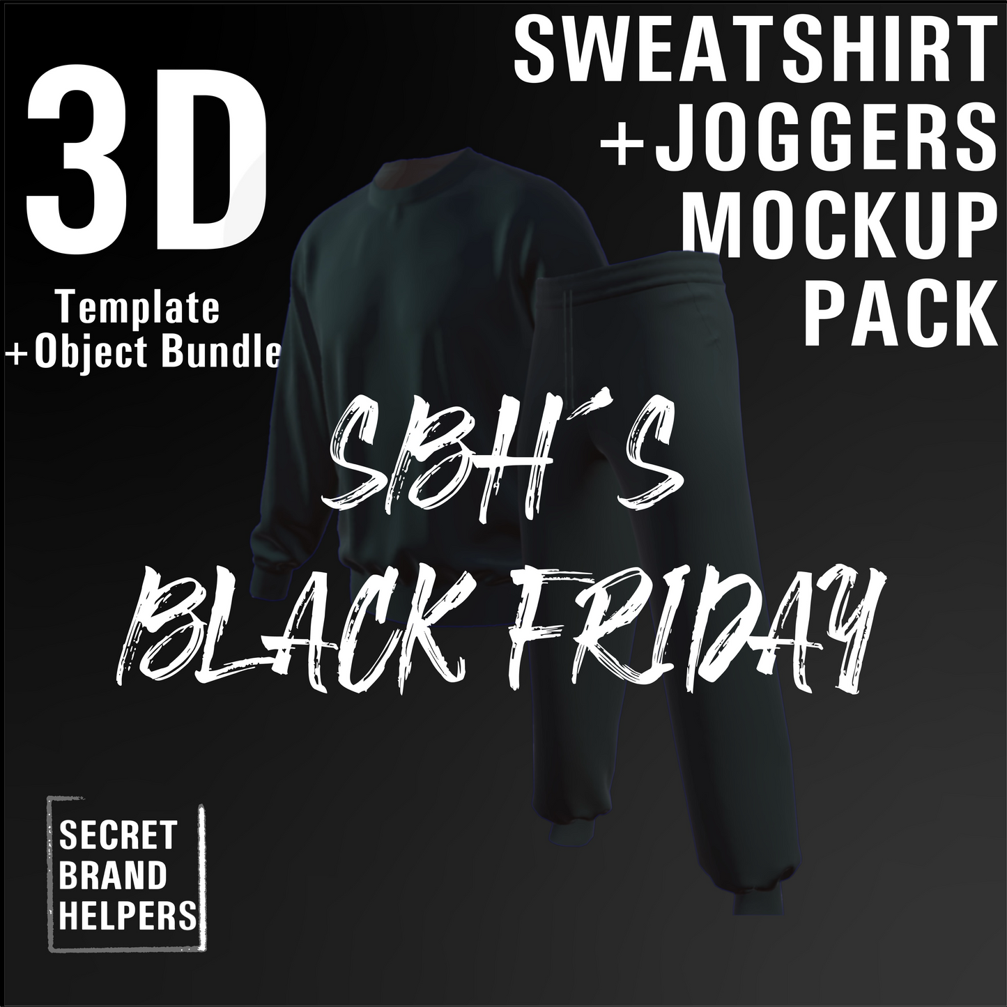 3D TRACKSUIT BUNDLE (SWEATSHIRT + CUFFED JOGGERS)