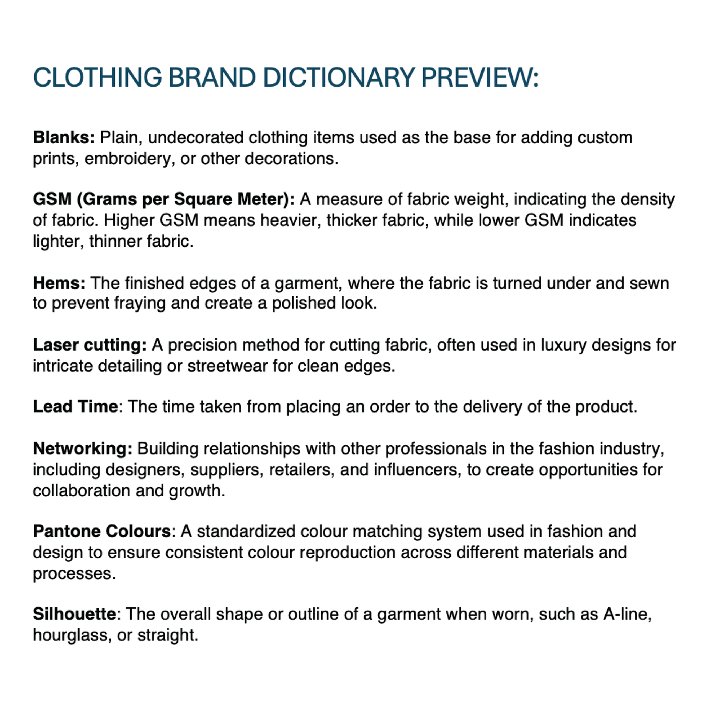 THE CLOTHING BRAND DICTIONARY