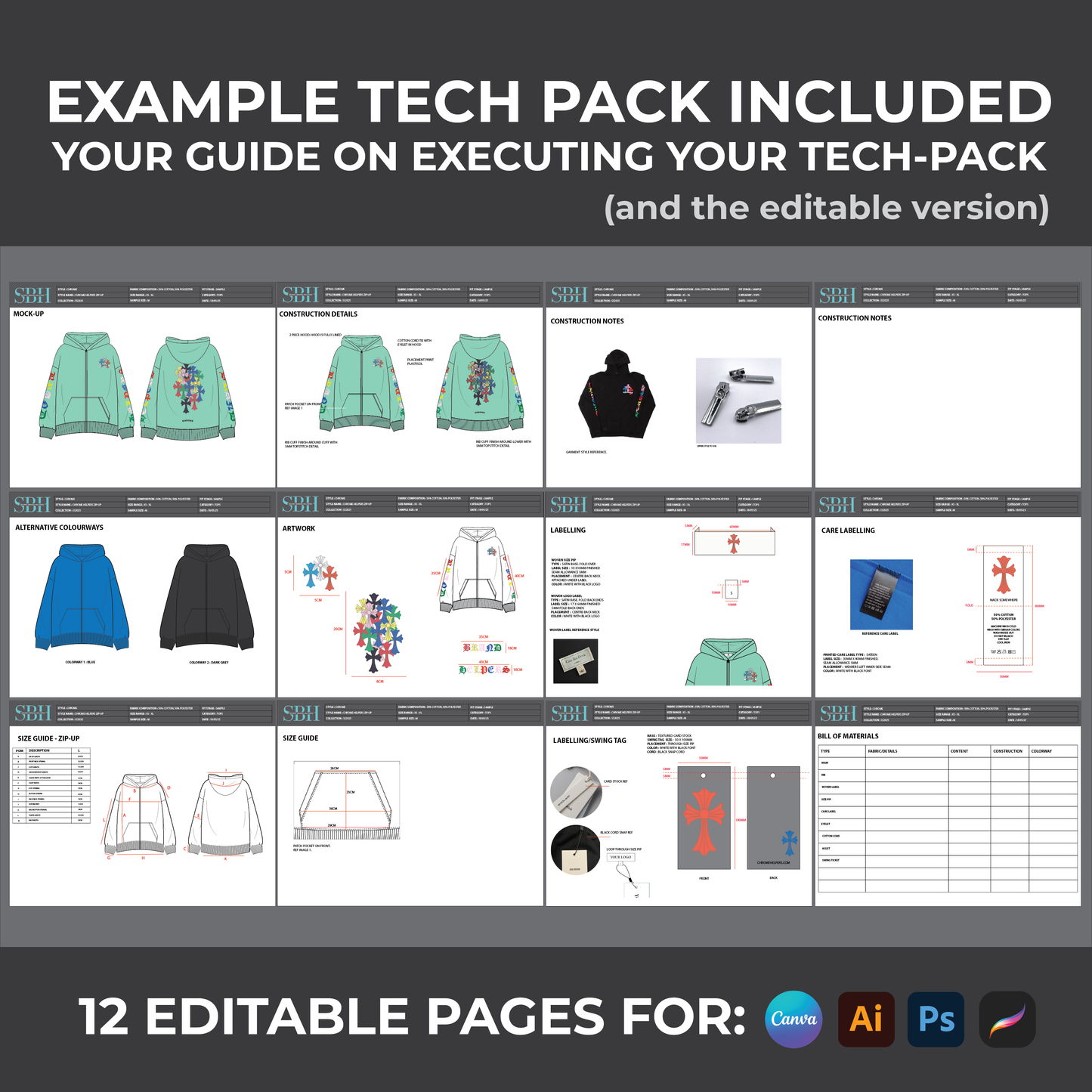 Tech-Pack Template (AI File)