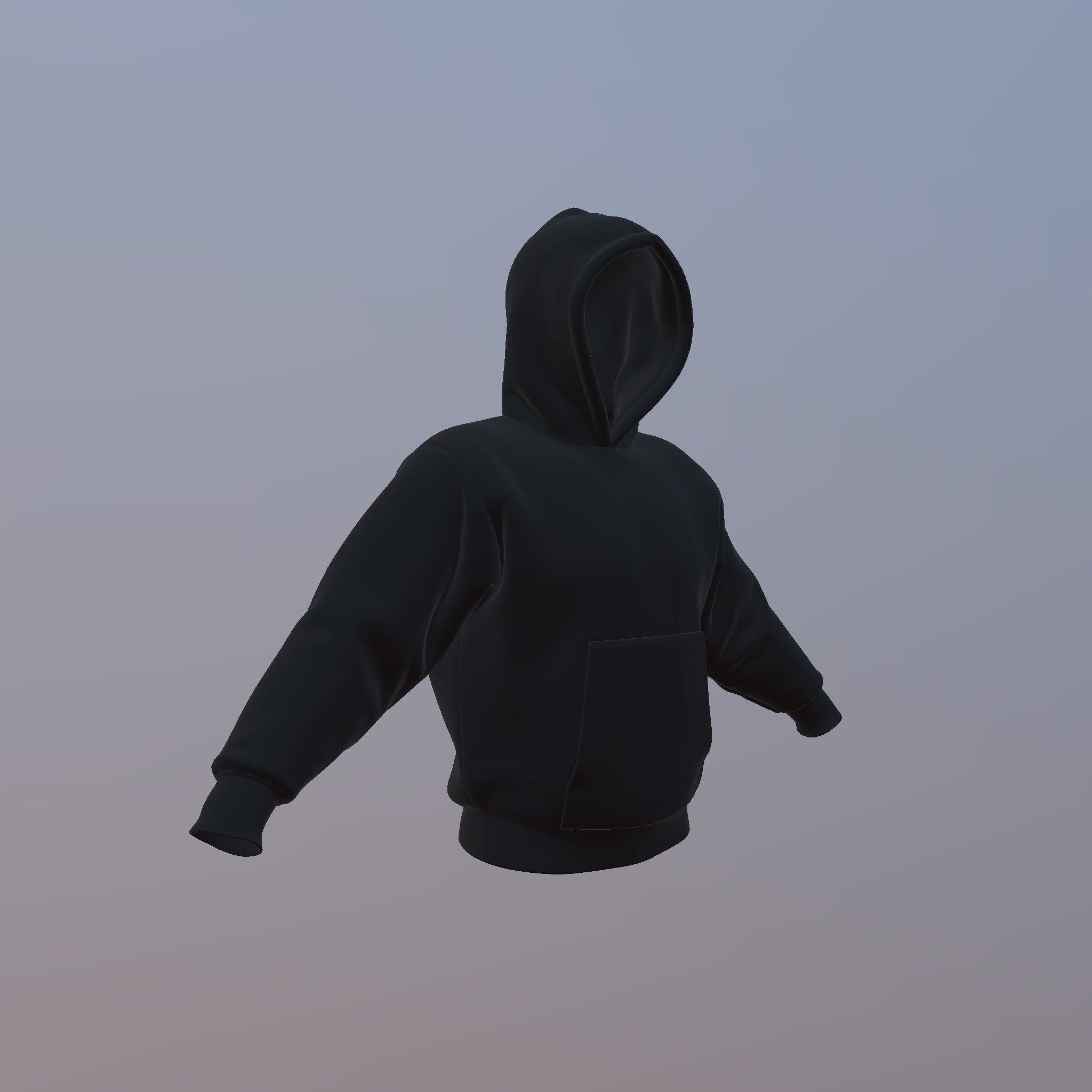 Black hoodie mock discount up