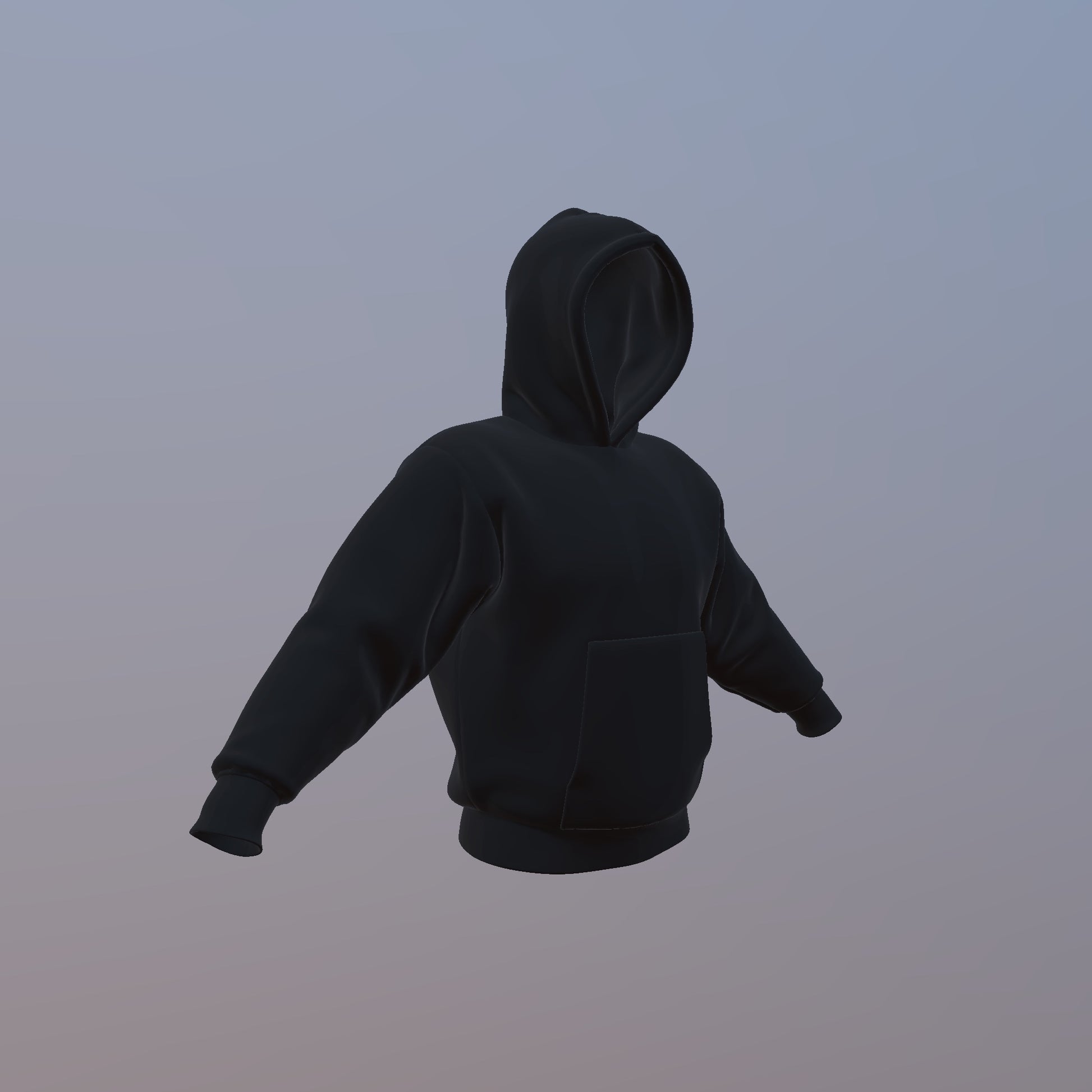 Full zip hoodie model 3D model